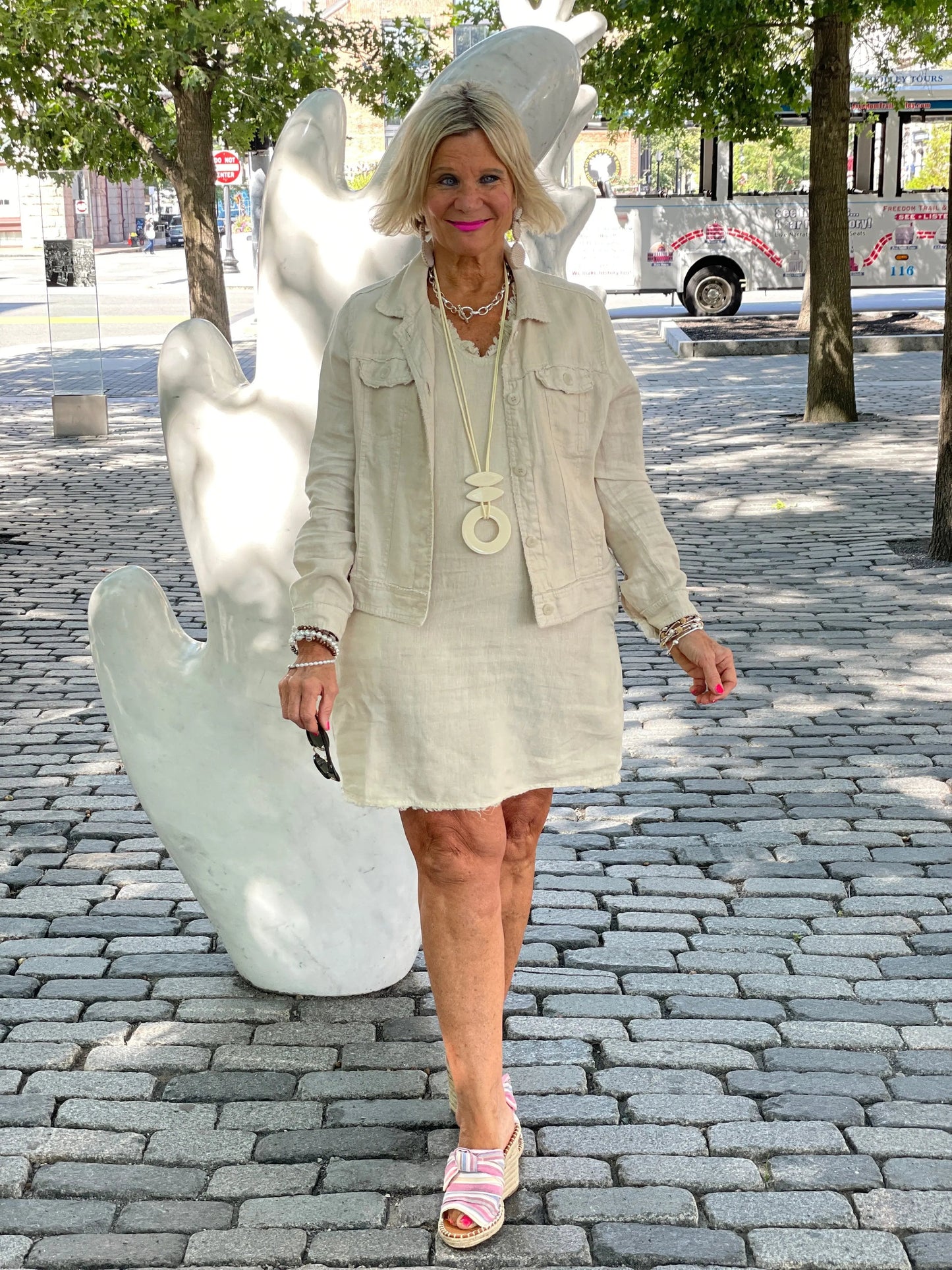 LULU-B STONE LINEN DRESS