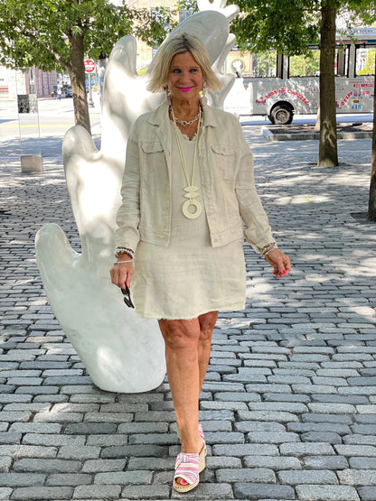LULU-B STONE LINEN DRESS