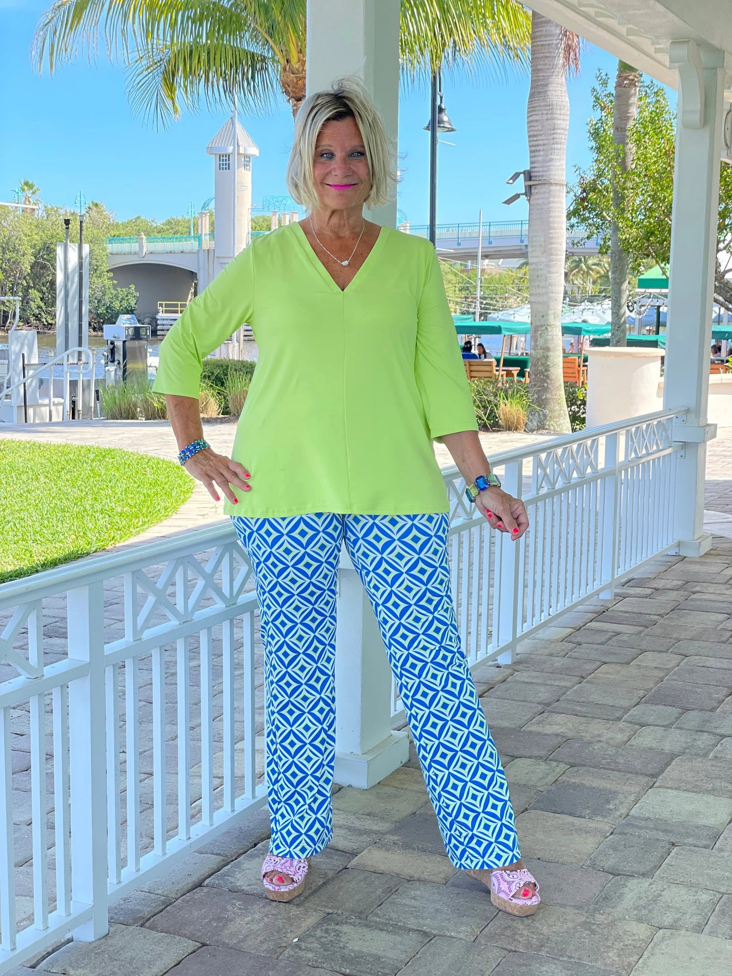 AQUA DIAMOND PALAZZO PANT
