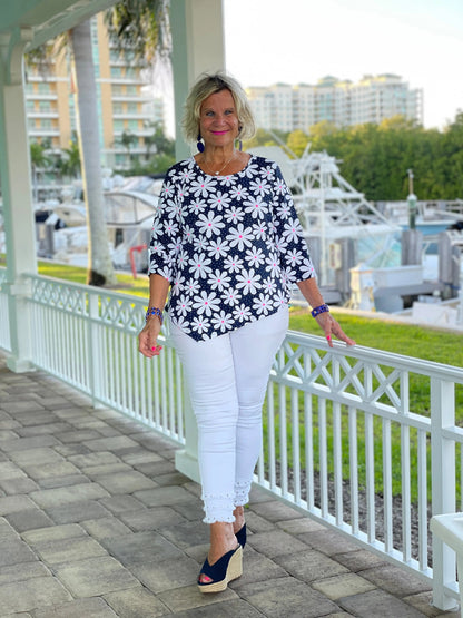 DAISY DAY ASYMMETRIC TOP