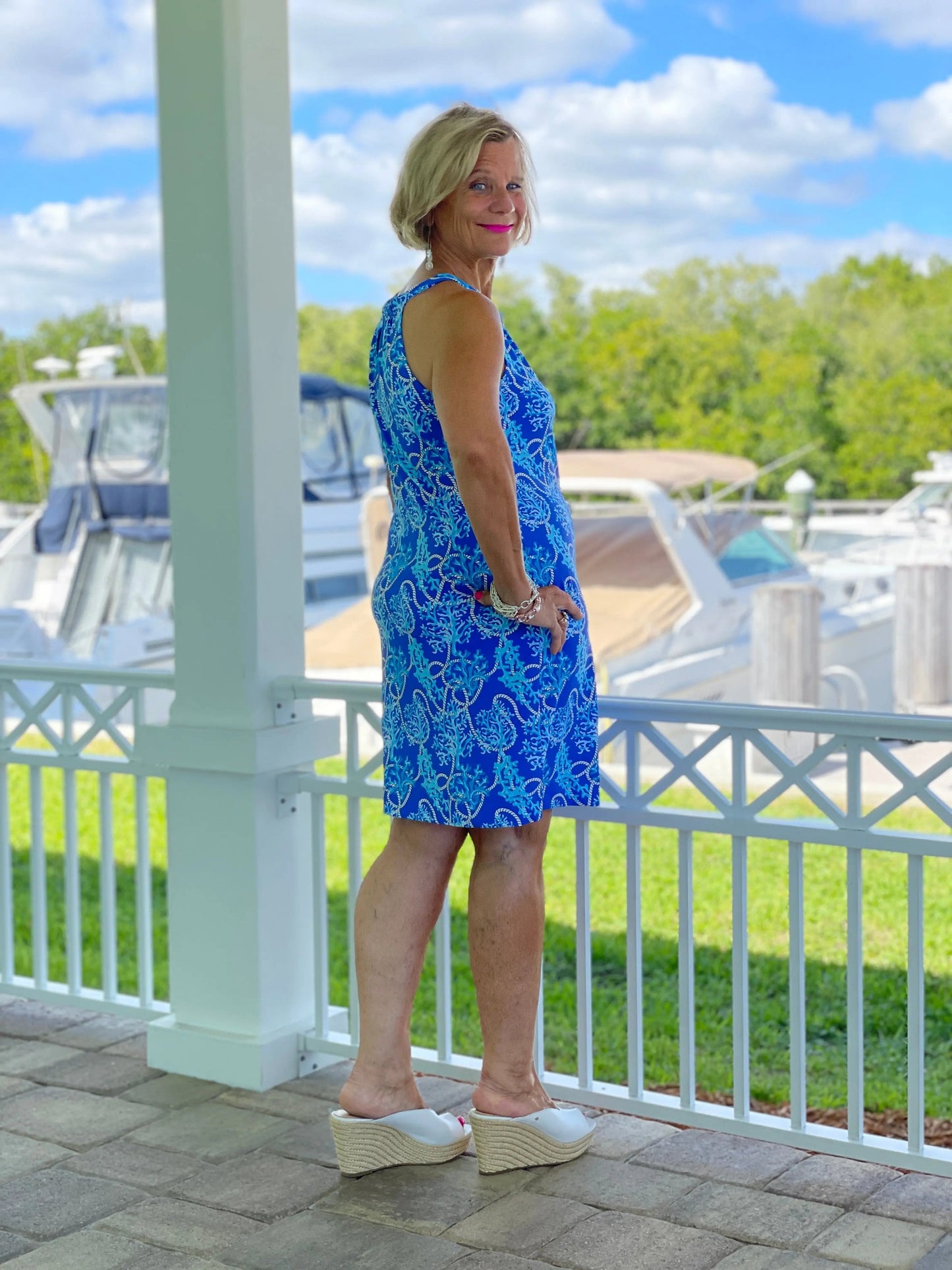 AQUA LANE KEYHOLE DRESS