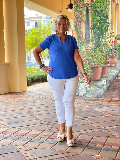 BLUE SHORT SLEEVE TOP