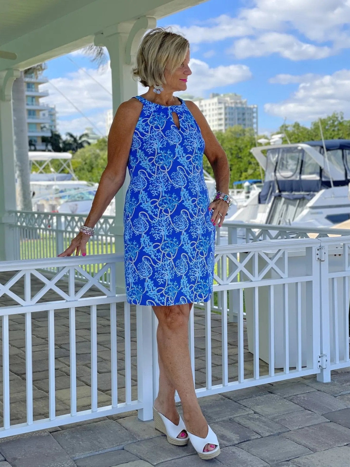 AQUA LANE KEYHOLE DRESS