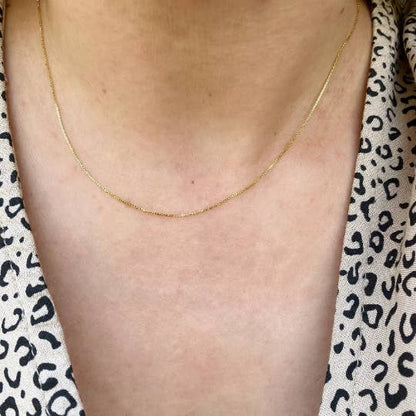 Jackie Tides Waterproof Gold Filled Dainty Box Chain Jackie Tides Waterproof Gold Filled Dainty Box Chain Necklaces