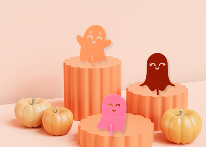 Kedziefest Tiny Ghoul Gang Acrylic Ghosts (Set of 3 Mini Ghosts)