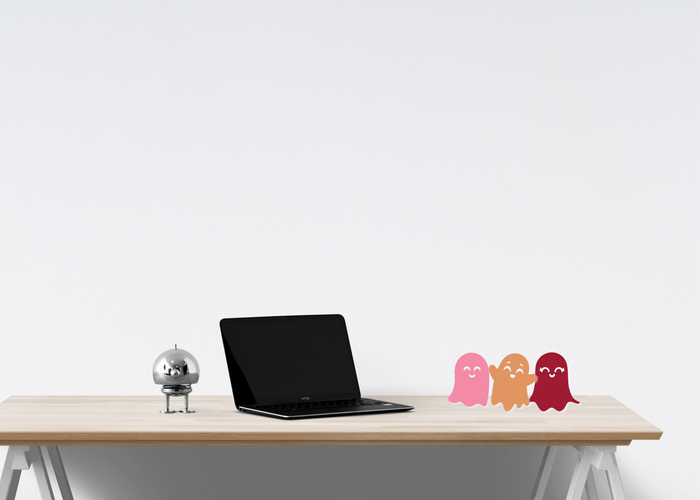 Kedziefest Tiny Ghoul Gang Acrylic Ghosts (Set of 3 Mini Ghosts)