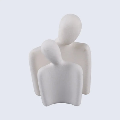 Handmade Leanity matte white face figurines modern ceramic home decor gift