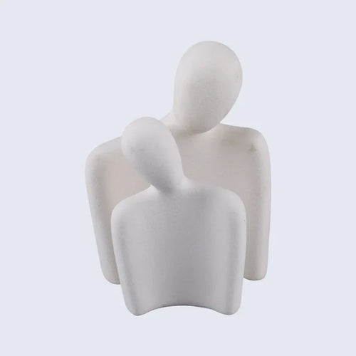 Handmade Leanity matte white face figurines modern ceramic home decor gift