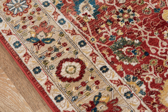 Lenox Area Rugs LE-04 Red 100% Poly Product of Turkey