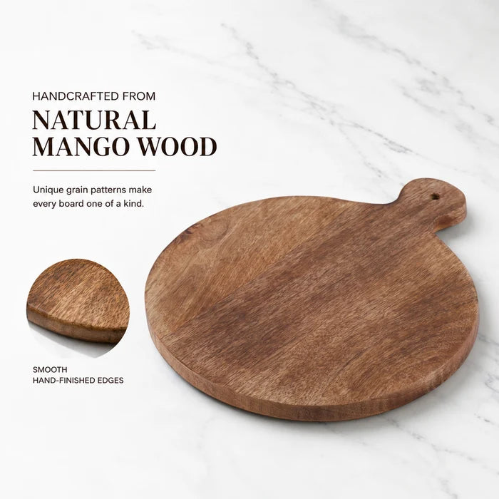 Mango Wood Charcuterie, Cutting & Serving Board 14.75"