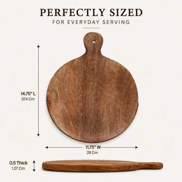 Mango Wood Charcuterie, Cutting & Serving Board 14.75"