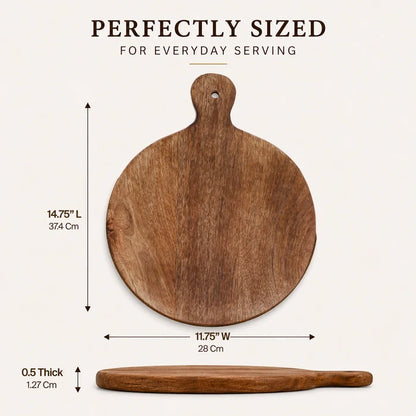Mango Wood Charcuterie, Cutting & Serving Board 14.75"