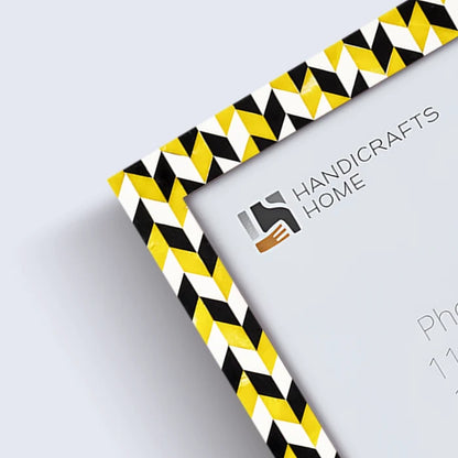 Marquet Artemis Resin Inlay Poster Frame, Black & Yellow, 2 Sizes (Set of 2)