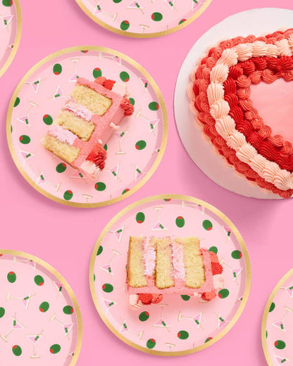Martini Plates - 25 paper plates, Birthday, Bachelorette
