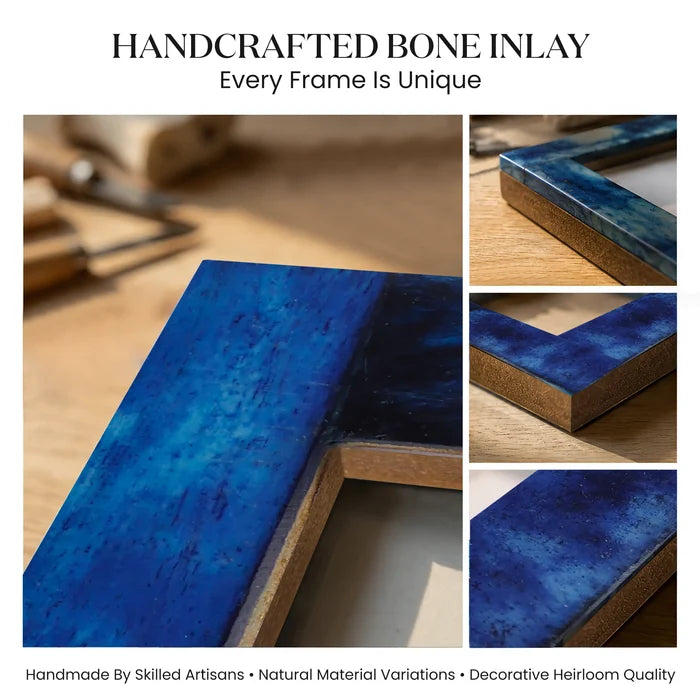 Mini Baby Keepsake Picture Frame, Set of 3 – Blue Bone Inlay