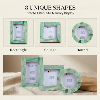 Mini Baby Keepsake Picture Frame, Set of 3 – Green Bone Inlay