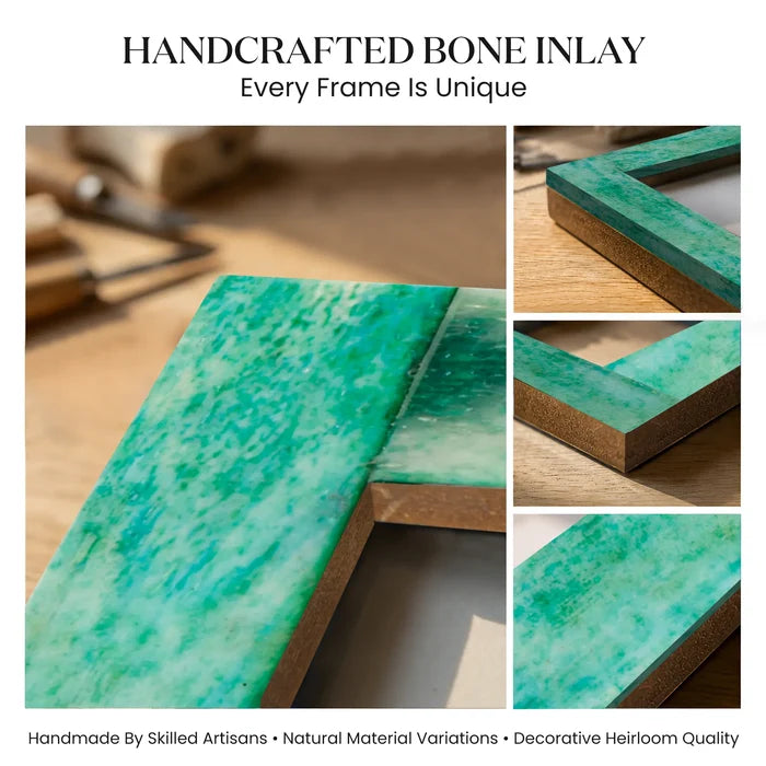 Mini Baby Keepsake Picture Frame, Set of 3 – Green Bone Inlay