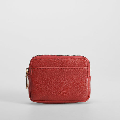 Monedero tarjetero pequeño rojo PICCOLA PIU