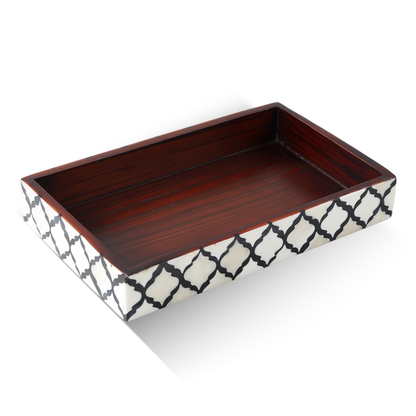 Handmade Moroccan Bone Inlay Vanity Decorative Bathroom Tray 10x6