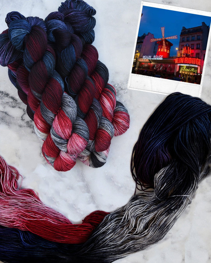 Destination Yarn fingering weight yarn Moulin Rouge - All Bases