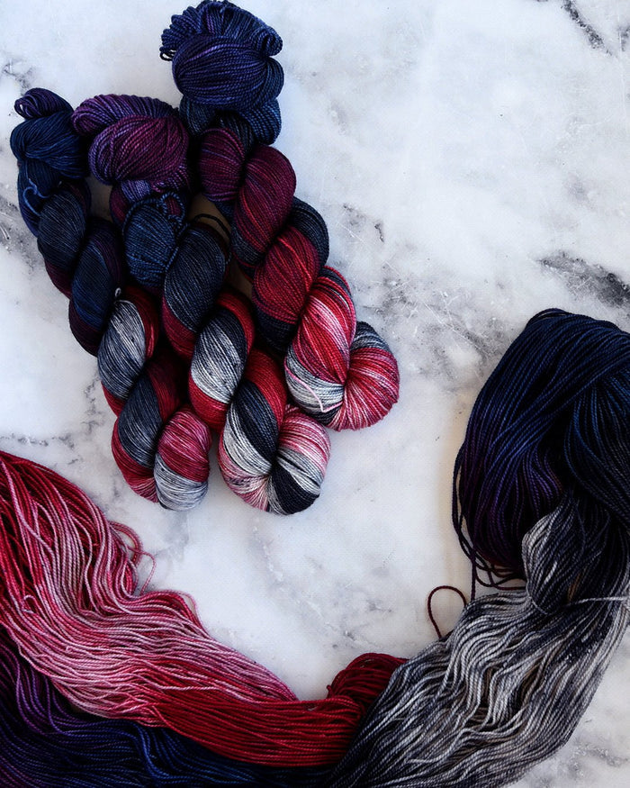 Destination Yarn fingering weight yarn Moulin Rouge - All Bases