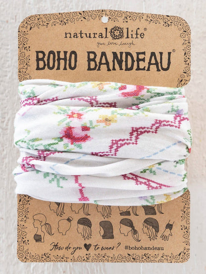 Natural Life  Heirloom Cross Stitch Ivory Boho Bandeau Natural Life  Heirloom Cross Stitch Ivory Boho Bandeau Accessories