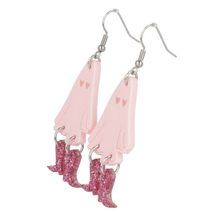 Pink Let's Go Ghouls Earrings