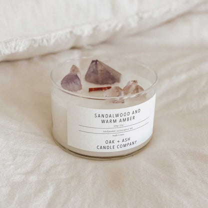 Sandalwood and Warm Amber Oak + Ash Candle Company