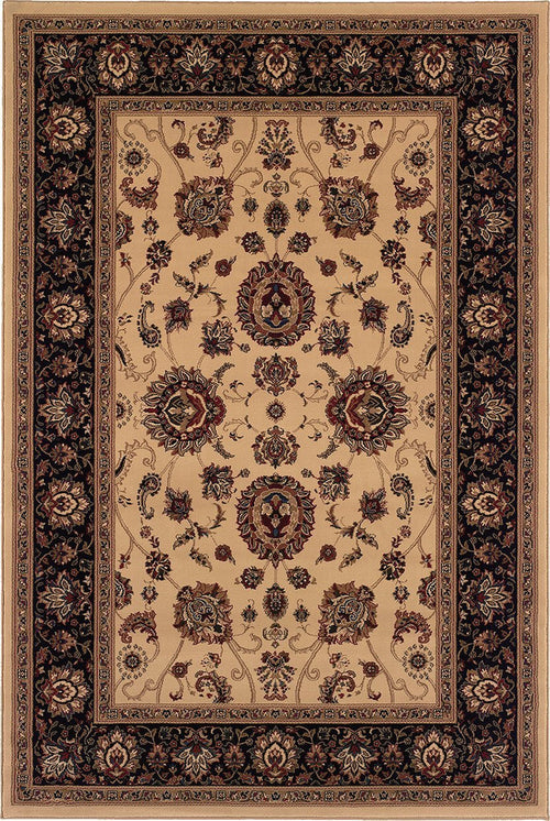 Oriental Weavers Area Rugs OW Rugs Ariana Area Rugs 130_7 Beige-Black Polypropylene Made In USA