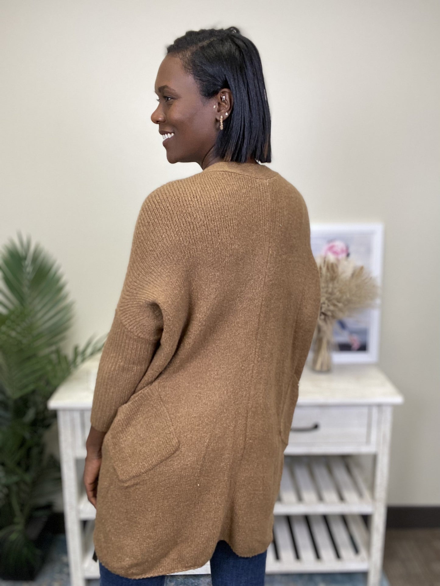 Give Me All Your Lovin Women's Open Front Drop Shoulder Cardigan