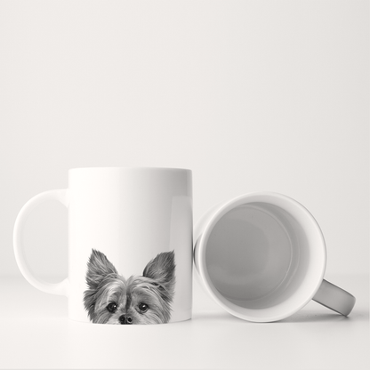 Peeking Yorkie Mug