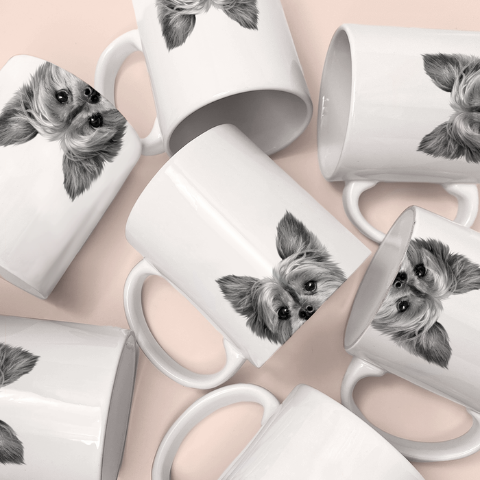 Peeking Yorkie Mug