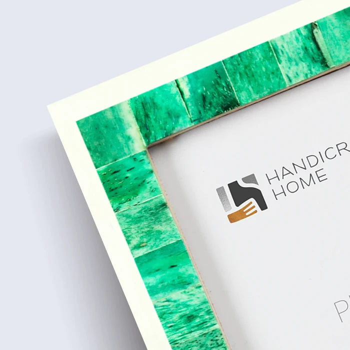 Picture Frame Mosaic Collection Bone Inlay Green & White – 3 sizes