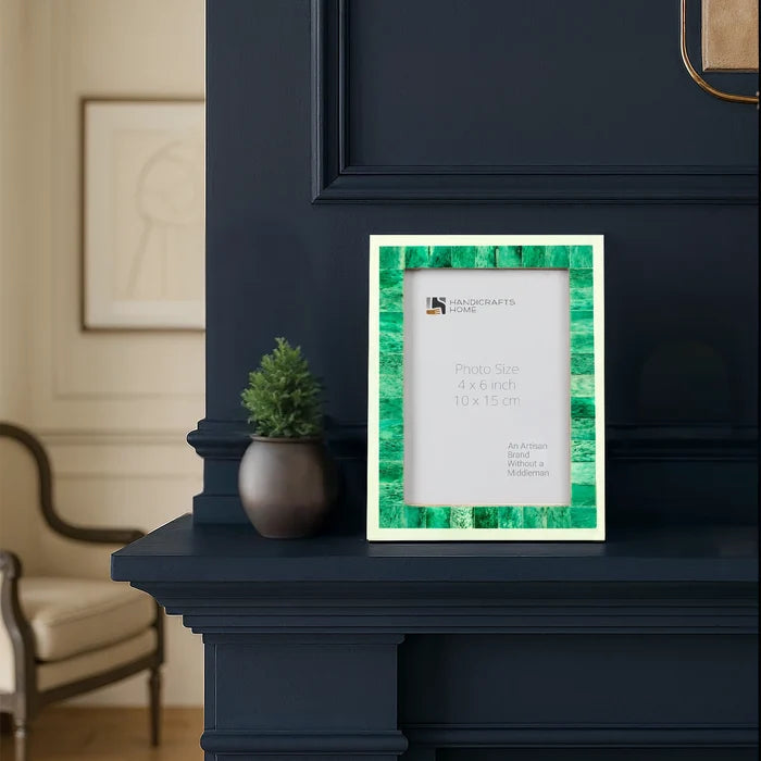 Picture Frame Mosaic Collection Bone Inlay Green & White – 3 sizes