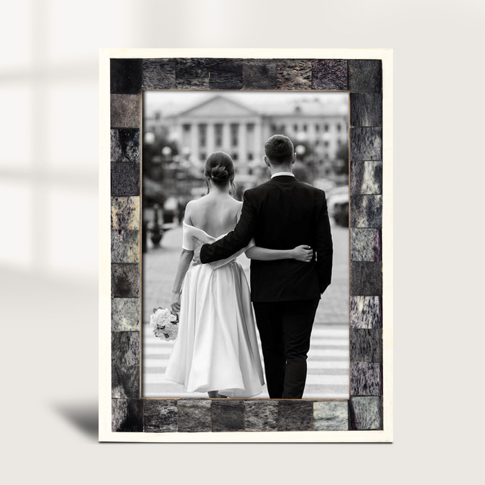 Picture Frame Mosaic Collection Bone Inlay Grey & White – 3 sizes