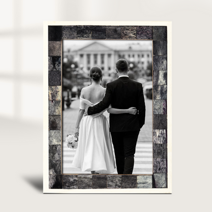Picture Frame Mosaic Collection Bone Inlay Grey & White – 3 sizes
