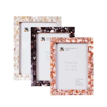 Picture Frame Set of 3 | Lazy Sunday Collection | Fits 5x7 Photos