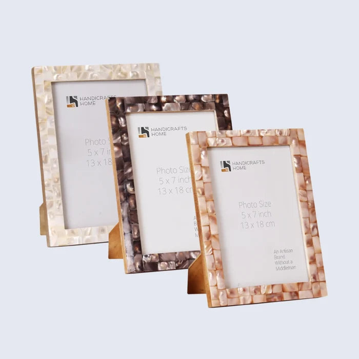 Picture Frame Set of 3 | Lazy Sunday Collection | Fits 5x7 Photos