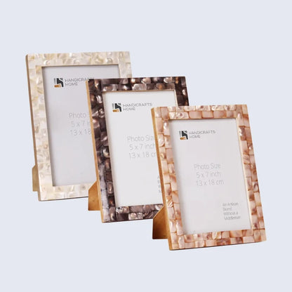 Picture Frame Set of 3 | Lazy Sunday Collection | Fits 5x7 Photos