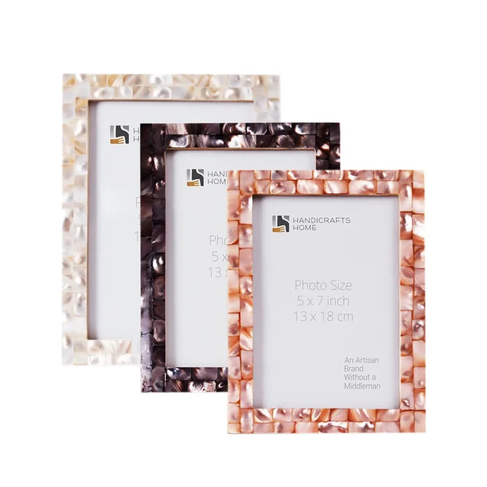 Picture Frame Set of 3 | Lazy Sunday Collection | Fits 5x7 Photos