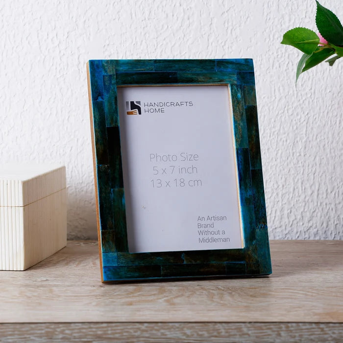 Picture Frames Verdigris Collection Bone Inlay, 5" x 7"