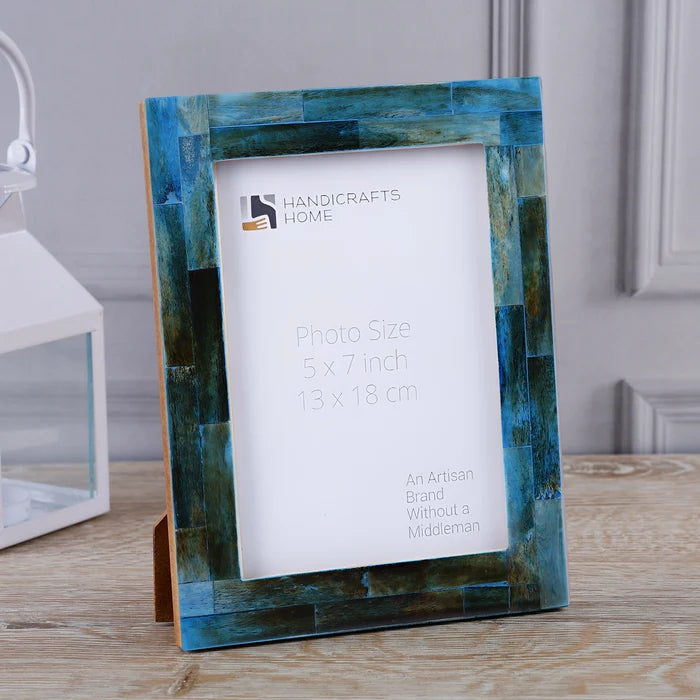 Picture Frames Verdigris Collection Bone Inlay, 5" x 7"