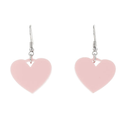 Pink Heart Mini Drop Earrings