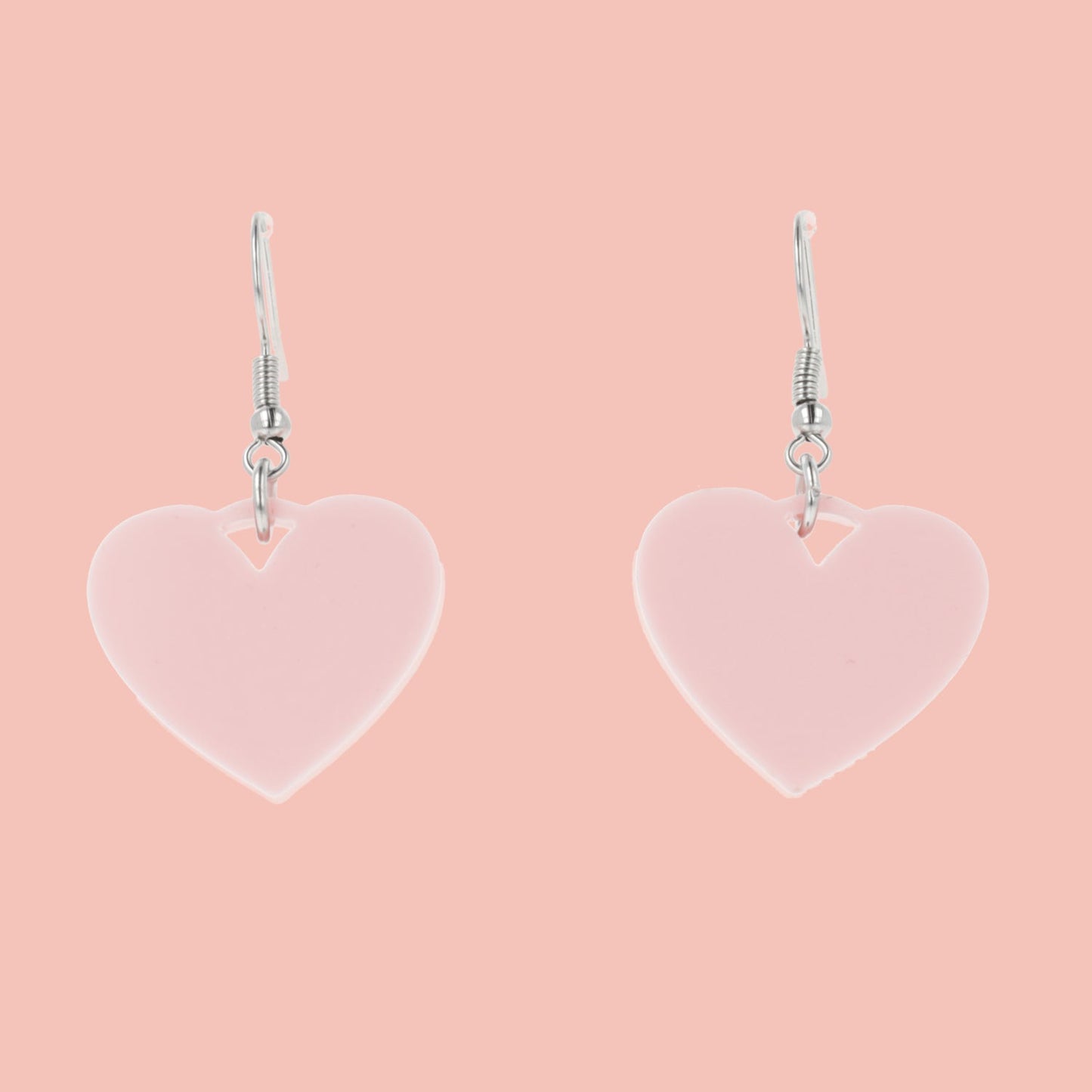 Pink Heart Mini Drop Earrings