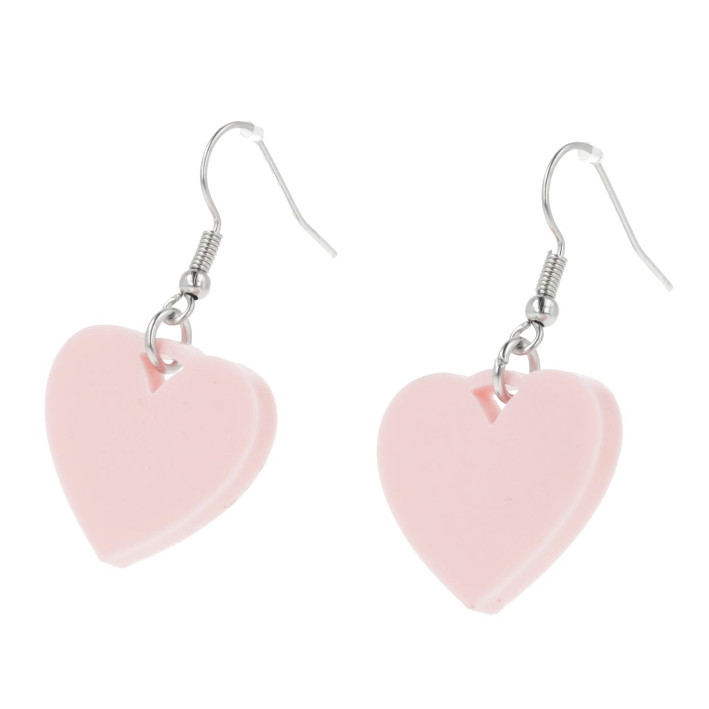 Pink Heart Mini Drop Earrings
