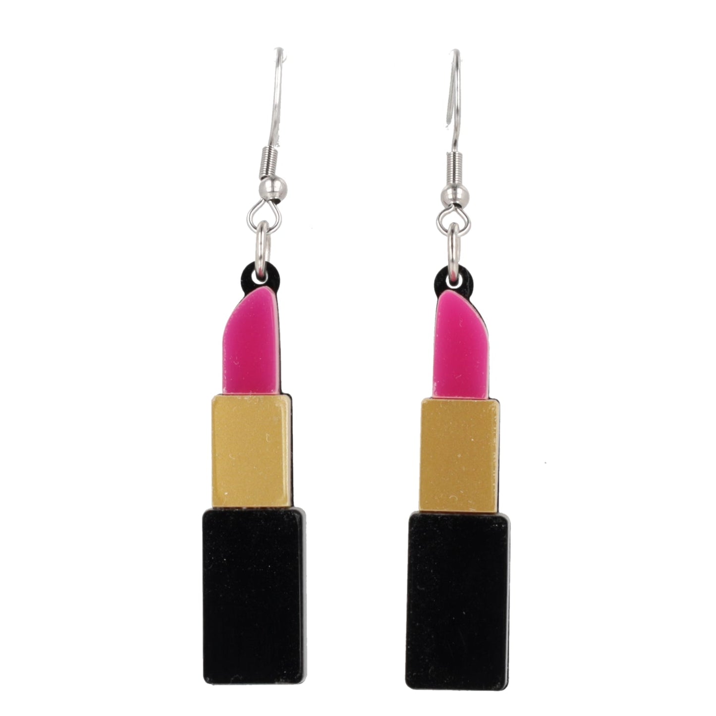 Pink Lipstick Earrings