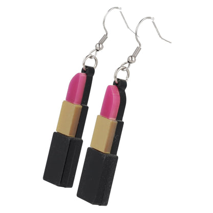 Pink Lipstick Earrings
