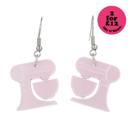 Pink Stand Mixer Earrings