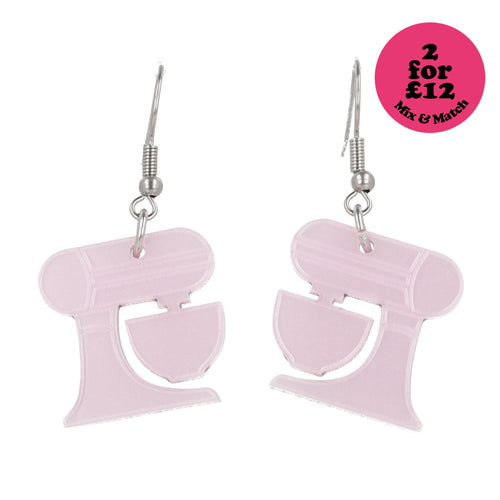 Pink Stand Mixer Earrings