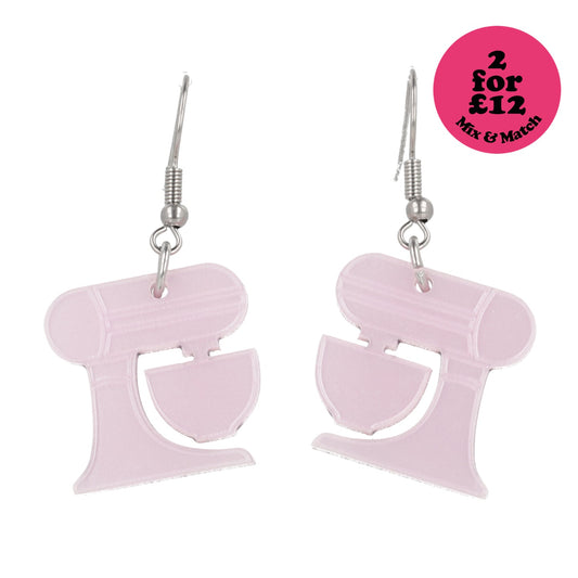 Pink Stand Mixer Earrings